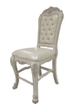 ZNTS ACME Dresden Counter Height Chair in PU & Bone White Finish DN01704