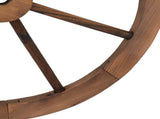 2pcs 24-Inch Old Western Style Garden Art Wall Decor Wooden Wagon Wheel Brown 30604611