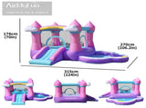 Inflatable Bounce House for Kids 3-8 - Bouncy Castle with Slide, Blower, Water Pool & Ball Pit 47430261