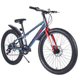 ZNTS Mountain Bike for Girls and Boys Mountain 24 inch shimano 7-Speed bike W1019P203880