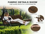 Outdoor Swing Cushions 70 Inch, Waterproof 4" Thick Porch Swing Cushion Replacement with Backrest 70963205