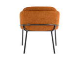 set of 2 dinning chair Brown seat black leg W370P193939