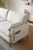 Deep 3-Seater Cloud Couch with 2 Armrest Pillows and 2 Toss Pillows, Love Seat for Living Room W3191P278034