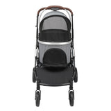 ZNTS Pet Stroller 3 in 1, Folding Lightweight Dog Stroller with Detachable Carrier & Storage Basket, 4 99473403