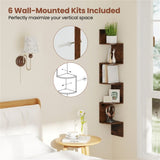 5-layer white wall mounted corner stand/bookshelf 33726356