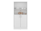 Griffin Multi-storage Cabinet with 5 Compartments, and 2 Doors, White B097P474300