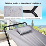 Outdoor Hammock Bed with Stand, Cozy Outdoor Hammock with Pillow & Storage Pocket for Patio, 88465544