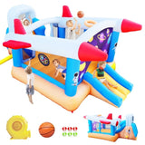 ZNTS 6 in 1 outdoor indoor inflatable bouncer for kids target ball basketball slide with blower W1677115480