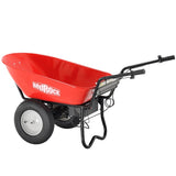 ZNTS RedRock Wheelbarrow Utility Cart Electric Powered 24V DC 180W AGM Battery 330lbs Max 46785305