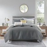 8 Piece Printed Seersucker Comforter and Quilt Set Collection Yellow King/Cal King B03597255