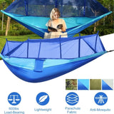 ZNTS Camping Hammock, Portable Double Hammock with Net,600lbs Load 2 Persons Hammock w/Mosquito Net 50848858