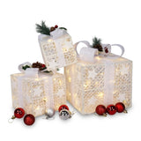 3pcs Square ABS Plastic Rack Garden Festive Decoration LED60 Light Warm White Light Cotton Thread 21852728