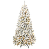 ZNTS Pre-lit Flocked Artificial Christmas Tree 22778764