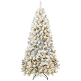 Pre-lit Flocked Artificial Christmas Tree 22778764