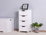 White Bathroom Storage Cabinet, Freestanding Cabinet with Drawers W40914884