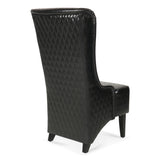 23.03" Wide Faux Leather High-Back Accent Chair, Comfy High Wingback Chair, Living Room Chair with W68057031