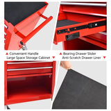 4 DRAWERS MULTIFUNCTIONAL RED TOOL CART WITH WHEELS W110280934