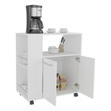 Eldon Two-Door Kitchen Base Cabinet Cart with four Shelves, Side Shelves, Cabinet, Kitchen Storage B200P286941