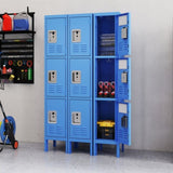 66"H Metal Lockers for Employees with 3 Door Storage Locker for Employees Gym School Home Office 82793070