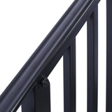 Handrails for Outdoor Steps, Fit 2 or 3 Steps Outdoor Stair Railing, Picket2 Wrought Iron Handrail, W465124223