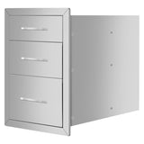 14"x20"x23" Three-layer Drawer cabinets for outdoor kitchens or courtyards W3167P303254