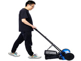 14-Inch 5-Blade Push Reel Lawn Mower with Grass Catcher, BLUE COLOR 85771439