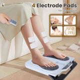 TENS & EMS Foot Massager with 10 Modes & 50 Intensity Levels - Electric Foot Stimulator for 07306156
