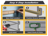 Heavy Duty PVC Slatwall Garage Organizer, 8ft x 4ft Section with 10 Panels, Industrial Strength W1422P286710