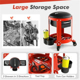 Workshop Creeper Seat with Removable Padded Seat and Drawers 41748675