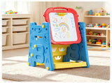 Blue 3-in-1 Kids Double Sided Art Easel, Magnetic Whiteboard & Chalkboard Standing Drawing Board 89404715