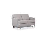 Helena Pearl Gray Leather Loveseat B2726P496936