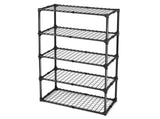 5 Shelf Wire Shelving,Metal Storage Shelving Unit for 550 lbs Capacity Black,1Pcs 61991936