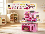 Kids Play Kitchen with Lights & Sounds 33 Accessories, Storage for Toddler 3-6 Years Old 05677630