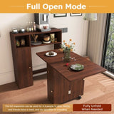 Multifunctional Folding Dining Table with Wall-Mounted Sideboard & Storage for Small Apartments W2700P272128