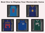 24" x 32" Jersey Frame Display Case, UV-Resistant Jersey Shadow Box with 2 Keys, Hanger, Black 22005560