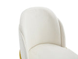 set of 2 dinning chair white seat brown leg W370P193934