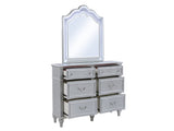 Mystic Contemporary Style 6-Drawer Dresser made with wood in Silver. G150109160
