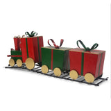 Festive Iron Train Decor with Gift-Shaped Carriages N769P182301R