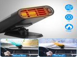 12V Cigarette Lighter Powered Car, 150W Heat and Fan Modes, Rotatable Dash Mount Vehicle 46910568