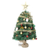 ZNTS 20 in Pre-lit Artificial Mini Christmas Tree, Tabletop Small Xmas Pine Tree with Ornaments and 30 49671594