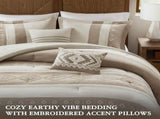 5-Piece Full/Queen Comforter 5pcs Set,Taupe B035P408734