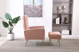 Modern Accent Chair with Ottoman, Comfy Armchair for Living Room, Bedroom, Apartment, Office W136192193