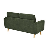 67.7" Wide Mid-Century Modern Upholstered Tufted Loveseat Sofa With Wooden Legs B343P339291