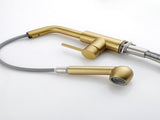 Single-Handle Pull-Out Sprayer Kitchen Faucet in Stainless Gold 63433235