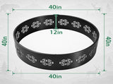 40in Fire Ring, Everlasting Flower Pattern, Round, Iron 47063093