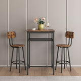 Bar table, equipped with 2 bar stools , with backrest and partition W57868881
