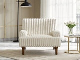 Modern Accent Chair with 3.5cmW Wide Wale Corduroy, 9" Solid Wood Legs, Comfortable Upholstered 91877293