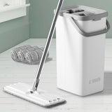 ZNTS Mop and Bucket with Wringer Set, Hands Free Flat Floor Mop and Bucket, 3 Washable Microfiber Pads W2181P171767