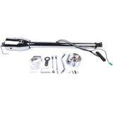 30" GM Steering Column Tilt Automatic No Key Universal W/ 9 Holes Adapter Chrome 57455328