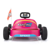 12V Kids Ride On Go Kart, Electric 4-Wheeler Car with Remote Control, Cushioned Seat, LED Lights, W2181P201029